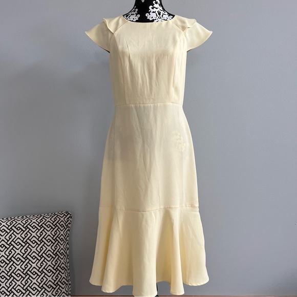 Banana Republic Dresses & Skirts - Banana Republic Factory Flutter Sleeve Midi Dress Size 6 Spring Wedding Event